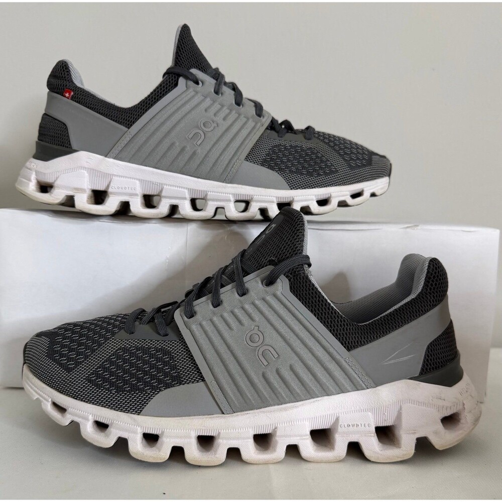 On Cloudswift Rock Slate Gray Running Shoes Sneakers Mens Size 8 Athletic Train
